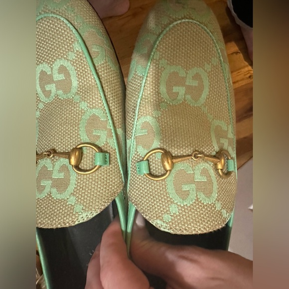 Gucci Jordaan loafers in monogram canvas mint green - Picture 13 of 16